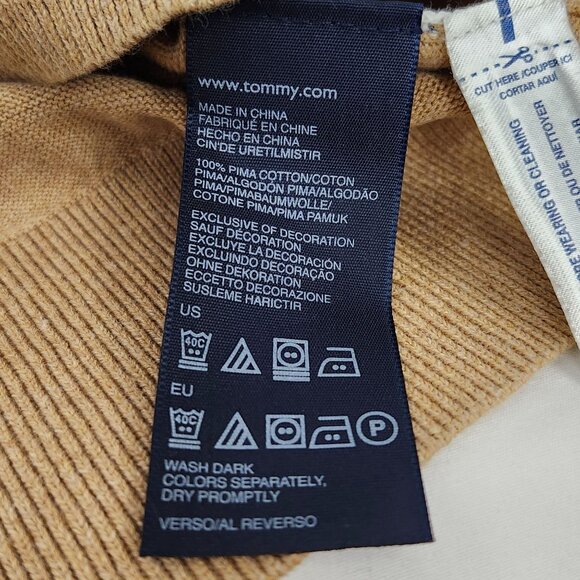 Tommy Hilfiger Pima Cotton Argyle Sweater Tennis Prep Light Academia Y2K Golf - Picture 10 of 10